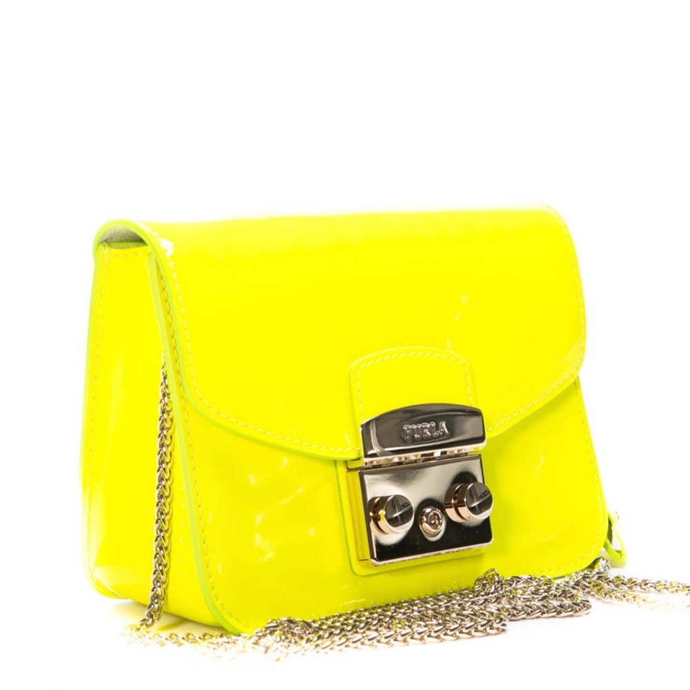 Furla Mini Metropolis Neon Patent Leather Crossbody